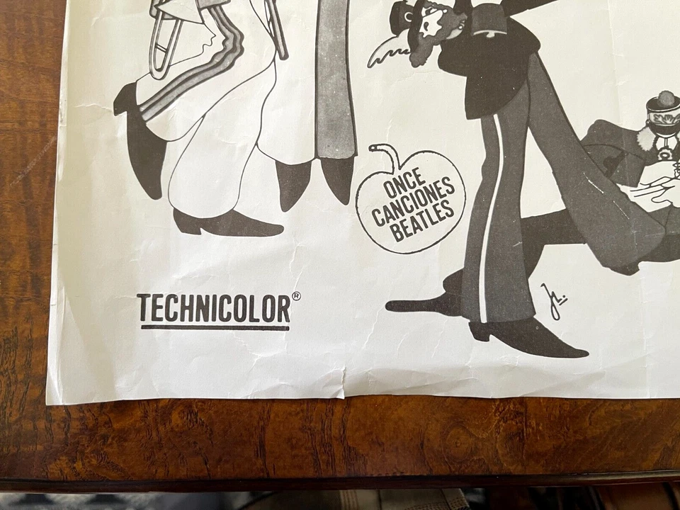 Yellow Submarine ORIGINAL Spanish [CB Films, 1968] POSTER The Beatles unique art - Image 2 of 4