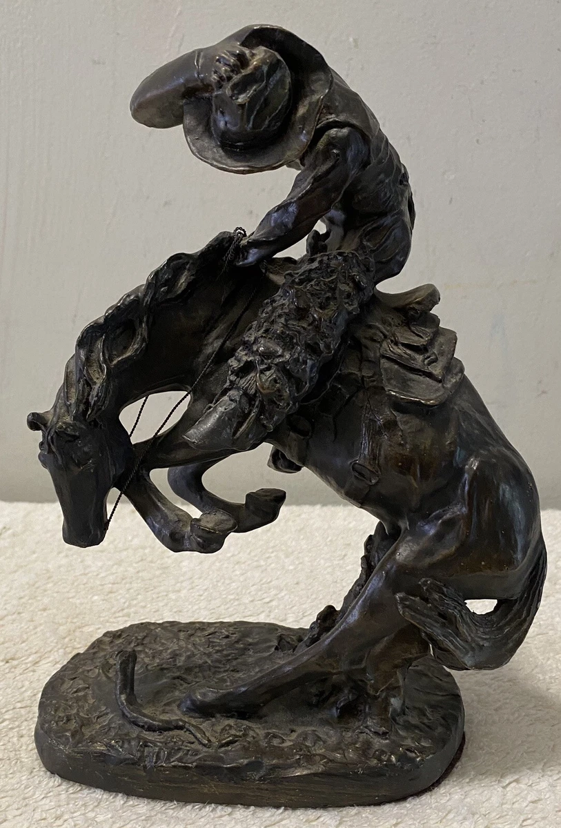 フレデリック・レミントン Frederic Remington 置物 金属製 Amazon.co.jp: Kunst & Ambiente - ブロンコバスター - ブロンズ彫刻