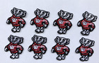 Wisconsin Badgers Bucky badger university of wisconsin patch 8 piece lot 1.25"