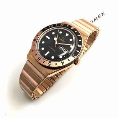 Women's Timex Q Reissue Rose Gold Expansion Band Watch TW2U81400