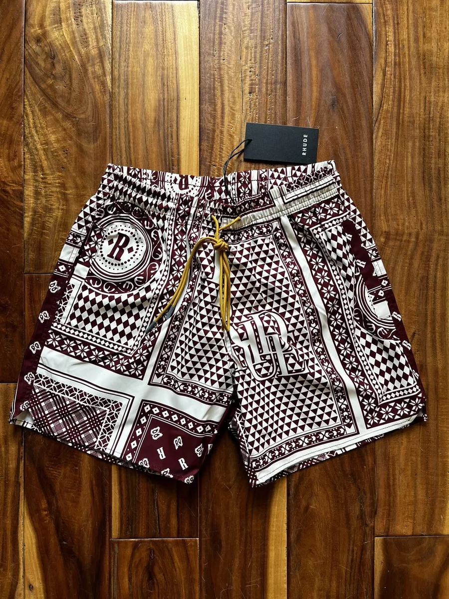 LV Louis Vuitton Monogram Bandana Swim Shorts, Men's Fashion