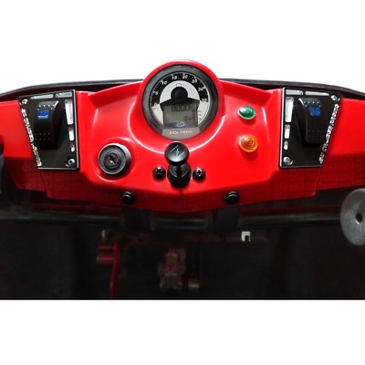 Polaris RZR 170 2 Piece Dash Panel Kit Includes Switches Black Powdercoated UTV