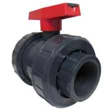 ERA Sch 80 PVC 1-1/2 Inch True Union Ball Valve, NPT Thread Connections