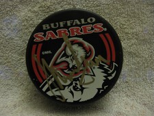 Alexei Zhitnik Signed Puck NHL Buffalo Sabres autographed auto hockey