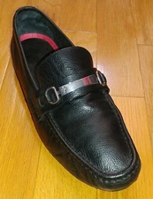 COLE HAAN SOMERSET BIT II C11835 MEN'S BLACK TUMBLED LEATHER LOAFERS SIZE 13 M