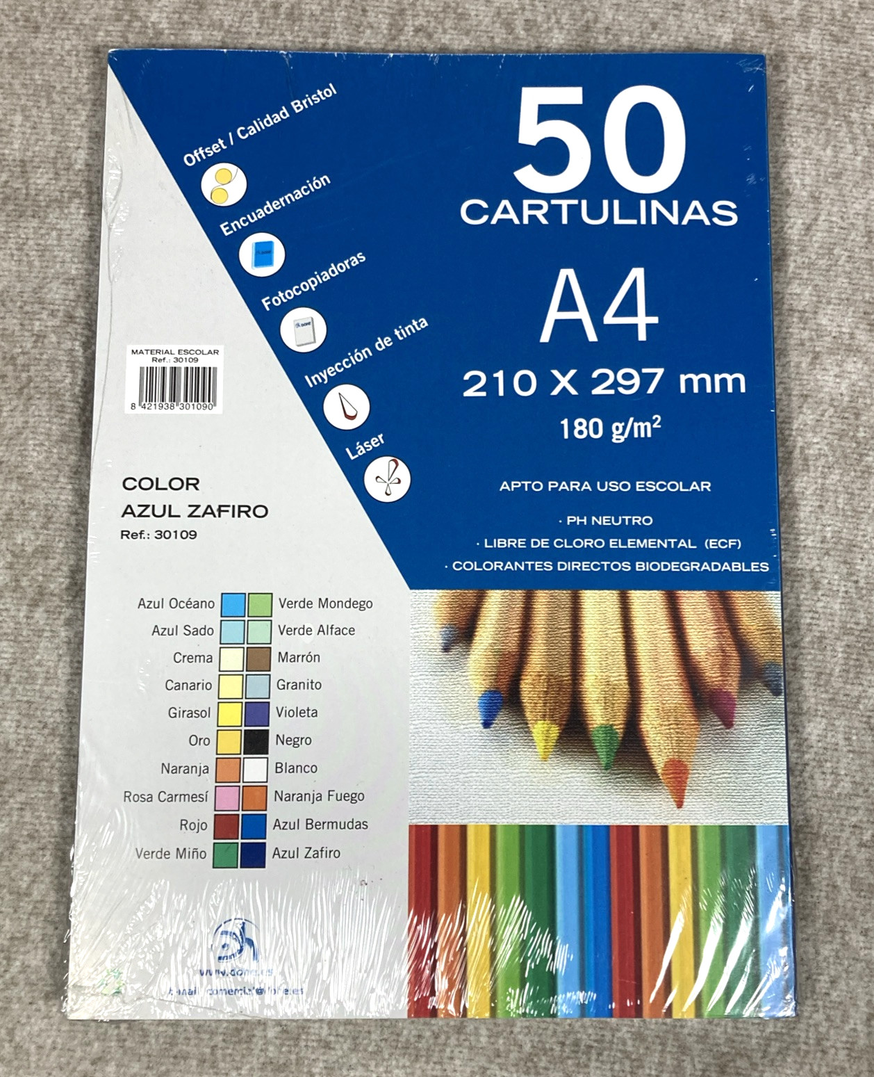 50x A4 Card Paper Cardstock Sapphire Blue 180 g/m² Arts Crafts Paper Sheets Dohe