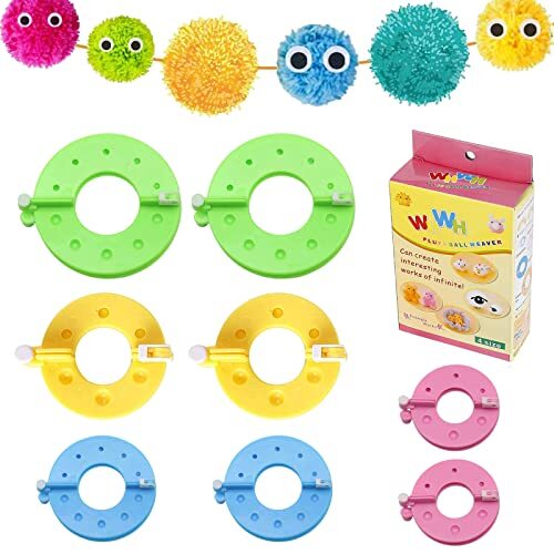 PXRLMYF Pom Pom Maker,4 Taglie Pompom Maker Set,kit di attrezzi in lana (X5A)
