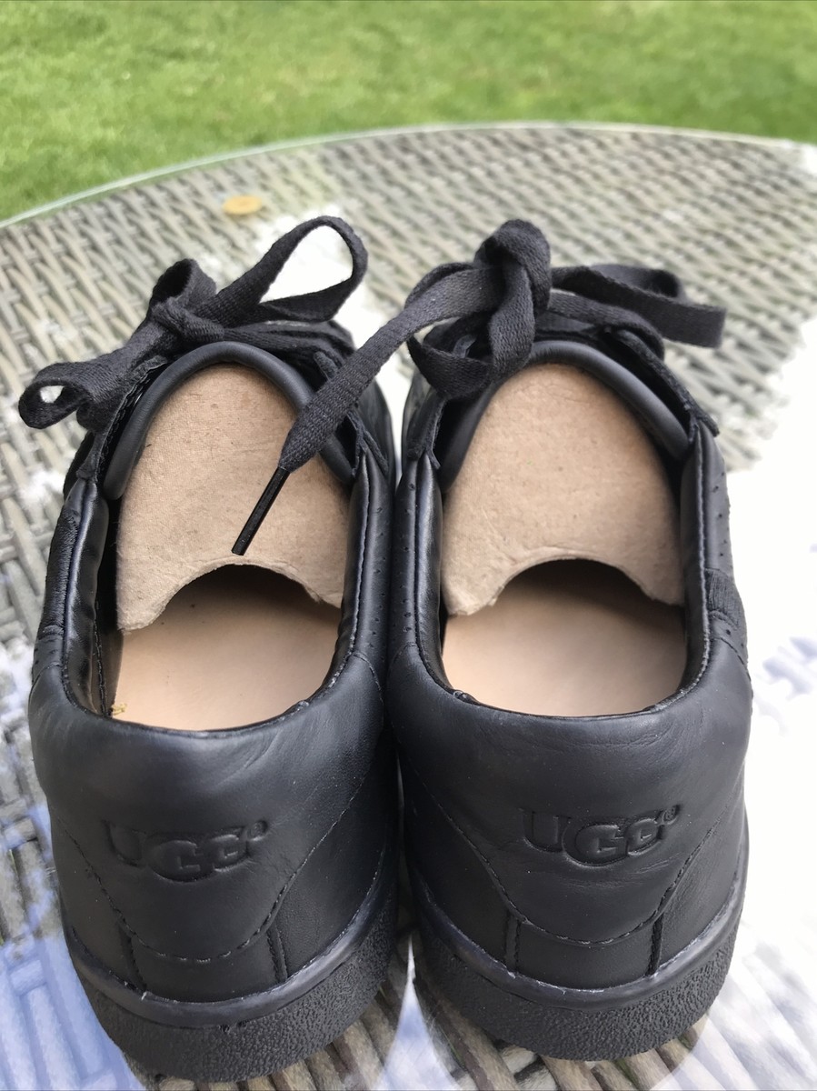 UGG Womens Milo Graphic Sneakers Black Low Top Lace Up Shoes