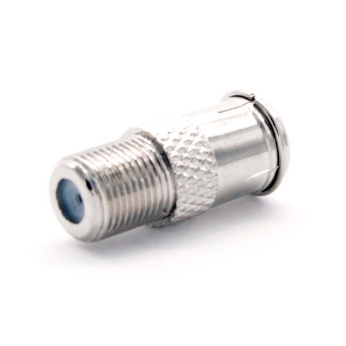 6x F-Type Male to Female Quick-Push-On Adapter Coaxial Cable Connector Nickel - Picture 3 of 6