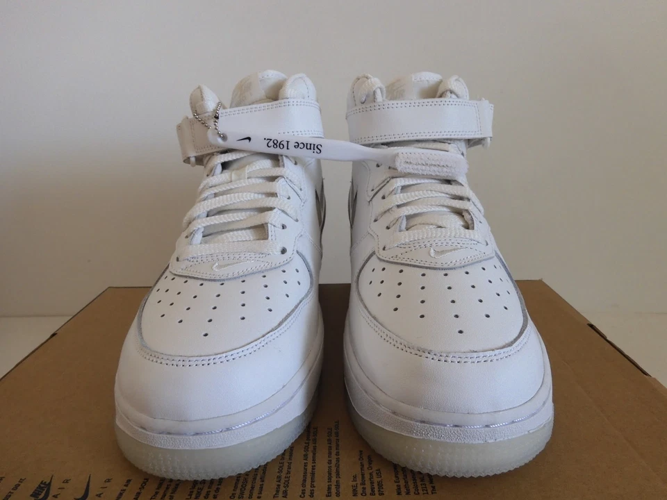 Nike Air Force 1 Mid 07 Color Of The Month Summit White Sz 8.5 [DZ2672-101] - Image 3 of 4