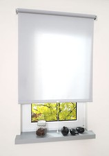 Springrollo Mittelzugrollo Schnapprollo Fenster Rollo Hellgrau  Breite 60-200 cm
