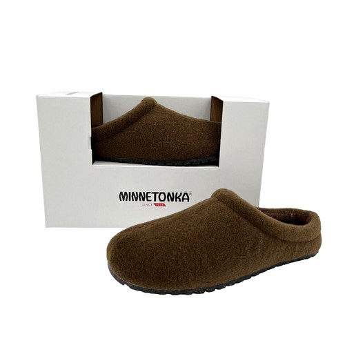 Minnetonka Men\'s Pile Lined Softsole Slipper Brown - 763-BRN, Brown Men‎ size 9M Minnetonka Men main image 2