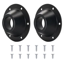 Black Aluminum RV Table Base Mount 2 Pack Compatible with Standard Tables