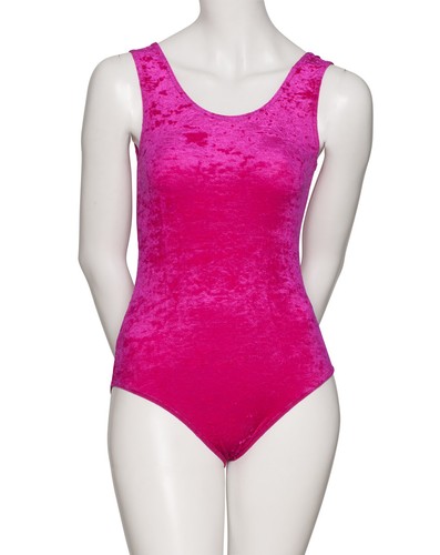 Ladies Womens Dance Gymnastics Velour Velvet Sleeveless Leotard KDGV046 By Katz - Picture 37 of 72