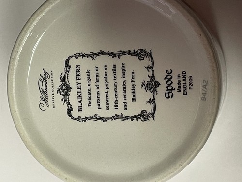 Spode Williamsburg Reserve Collection Blaikley Fern Mug F2006 England, 3.5"H - Picture 8 of 13