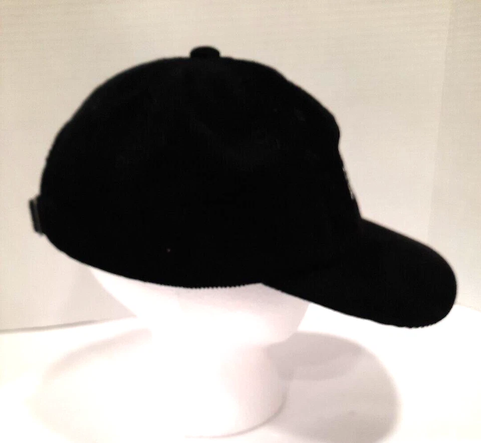 Sombrero de Pana NIXON 6 Paneles Correa Ajustable GORRA NEGRA Foto 2 de 4