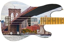 Guitar Skin Axe Wrap Re-skin Bass Reface DIY New York Moments 1438