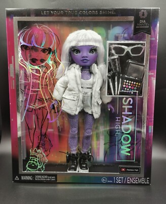 Rainbow High Shadow High Dia Mante Fashion Doll Serie 2 lilaweiss Neu Mode Puppe