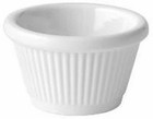Melamine Fluted Ramekin White 60mm  1.5oz 42ml Plastic Sauce Pot Choose Qty