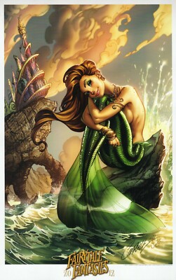 11 X 17 Print Fairytale Fantasies The Little Mermaid Campbell Nei Ruffino Ocean