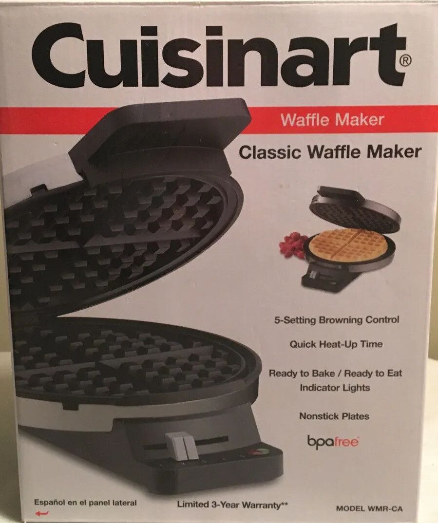 Cuisinart Classic Round Waffle Maker in Brushed Stainless Steel-image