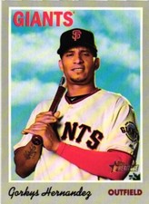 2019 TOPPS HERITAGE BASEBALL CARD GORKYS HERNANDEZ #58