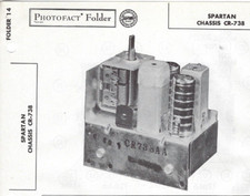 1957 Spartan Cr-738 Am Tuner Photofact Manual Externally Powered Cr738 Cr738aa