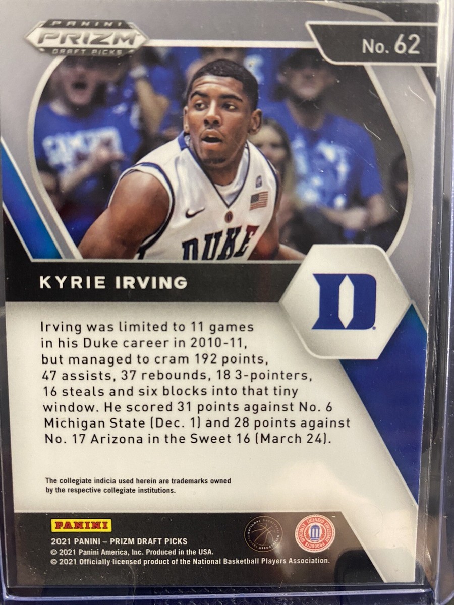 2021 Panini Prizm Draft Picks Kyrie Irving #62 Duke Blue Devils | eBay