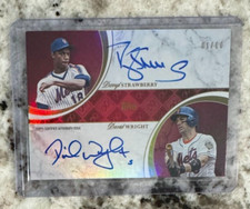 2024 TOPPS DYNAMIC DUALS DARRYL STRAWBERRY / DAVID WRIGHT ON CARD AUTOGRAPH 1/10