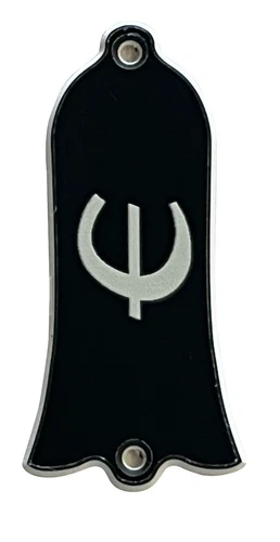2 Ply Black Guitar Pickguard Fits Gibson Epiphone Truss Rod Cover Plate logo