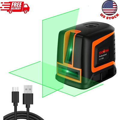 Rechargeable Laser Level Self Leveling, High Accuracy Cross Line Laser Level