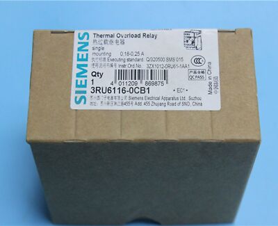 SIEMENS NEW Overheat relay 3RU6116-0CB1 3RU6 116-0CB1 0.18A~0.25A free shipping