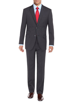 DTI BB Signature Mens Two Button 2 Piece Suit Ticket Pocket Jacket With