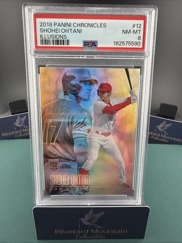 2018 Panini Chronicles Illusions Shohei Ohtani RC Insert #12 PSA 8