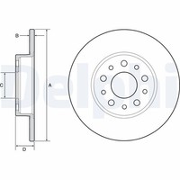 2X Delphi Bremsscheibe BG4655C FüR 500L Fiat 199LYC1B Natural Power Multijet 199