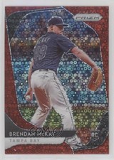 2020 Panini Prizm Tier II Quick Pitch Red Donut Circle 14/99 Brendan McKay md3