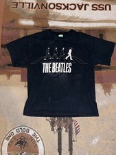 VTG The Beatles Abbey Road Black XL T-Shirt Original Rock & Pop Band Tee Music