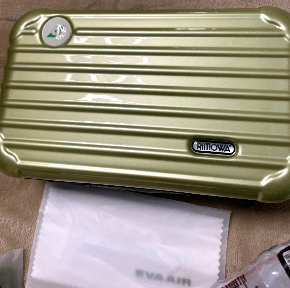RIMOWA First Class Amenity Case w/Toiletries Zip Metallic
