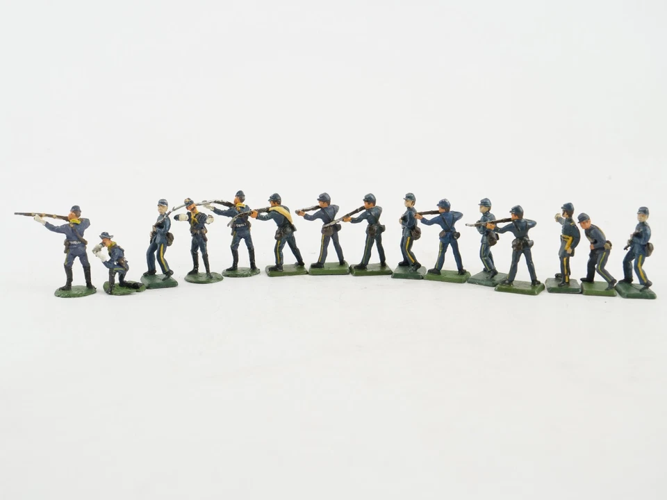 WARGAMES lot de 15 soldats nordistes guerre sécession en métal 30 mm - Photo 2/4