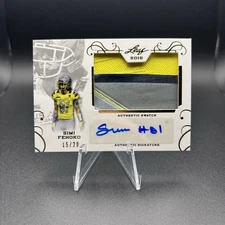 SIMI FEHOKO 2016 Leaf US Army All American AUTO PATCH /20 COWBOYS STANFORD