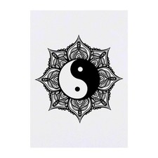 'Yin Yang Mandala' Temporary Tattoos / Transfers TO00031864 