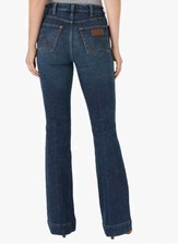 Wrangler Women's Retro High Rise Bailey Bootcut Dark Wash Trouser Jeans Sara