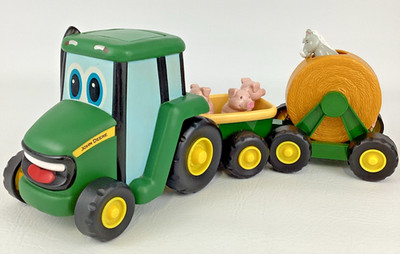 John Deere Johnny Tractor Country Fair Wagon Ride Farm Animals Sounds Ertl Tomy