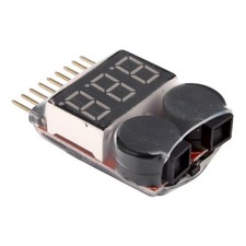 Rc 1-8s Lipo Battery Tester Monitor Low Voltage Buzzer Alarm Voltage Checker ...