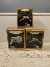 Star Trek Christmas Ornament Lot Of 3 Hallmark Keepsake Magic Light In Box