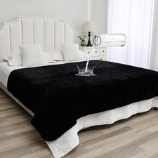 Waterproof Couples Blanket - Splash Proof Sherpa Throw, Leakproof  Washable Bed