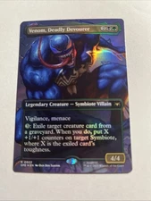 Venom, Deadly Devourer (Borderless) - Marvel's Spider-Man Foil MTG + Bonus Rare!