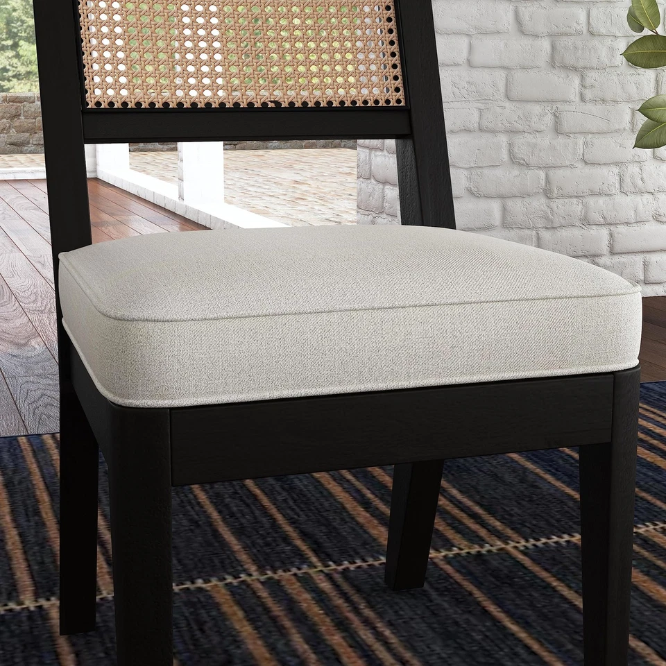 Silla de comedor Brentwood sin brazos, negra Foto 3 de 4