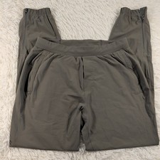 Lululemon Surge Men's Jogger Medium Army Green Pull On Zip Ankle Elastic Perform