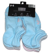  6 NWT Men's UNDER ARMOUR Essentials No-Show Socks Shoe Size 8.5-13 Nice FS 